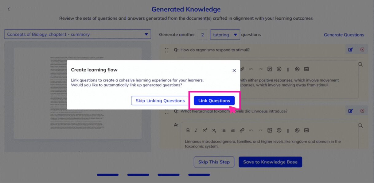 Link Questions