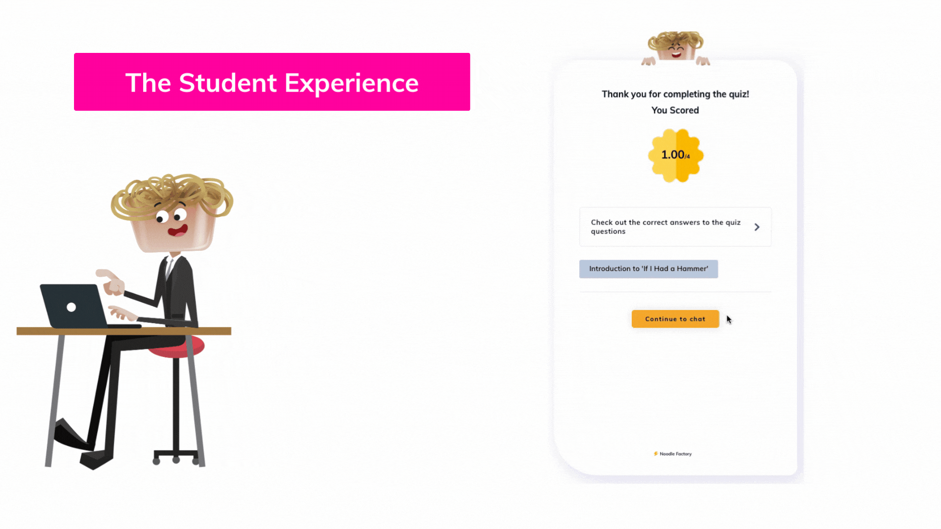 Pitch GIFs Student Experience - personalised learning with AI