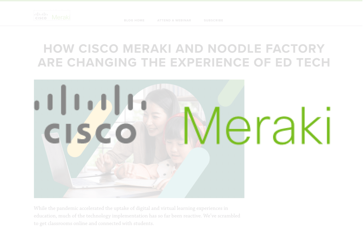 cisco meraki x noodle factory